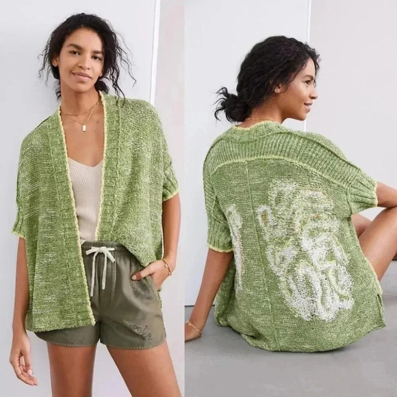 Anthropologie Daily Practice Palm Frond Cardigan Size XS / S NWT $138 - Picture 1 of 8